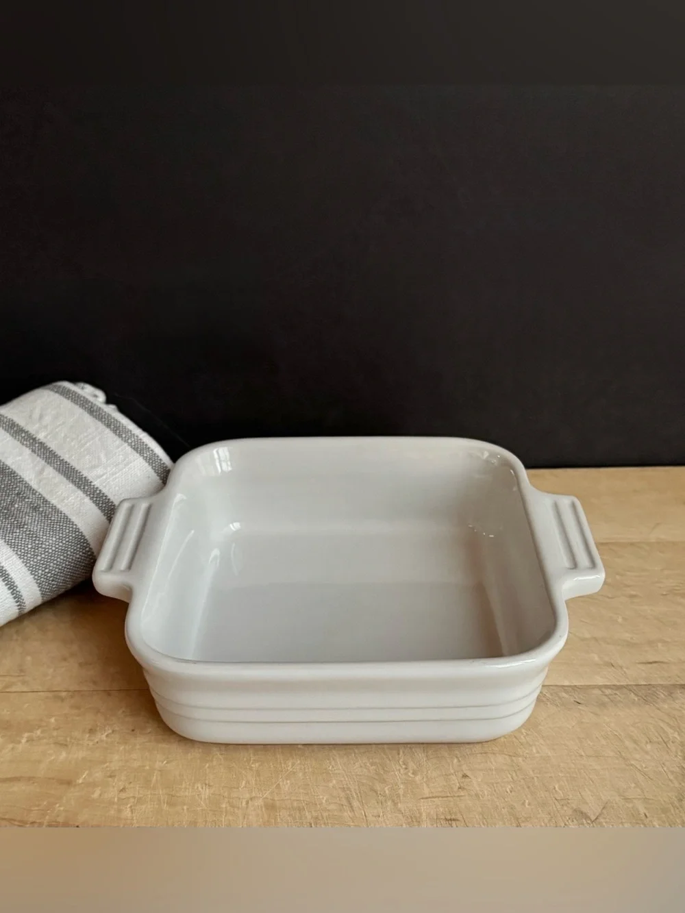 NEW Le Creuset 6” White Square Stoneware Baking Dish #17-24